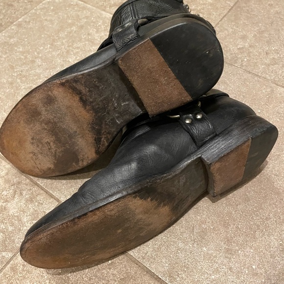 Frye Black Leather Ankle Boots - Picture 3 of 8